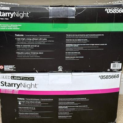 Set of 2 StarryNight 2.4 ft Light Up Yard Ornament Pink Poodles - New in Box