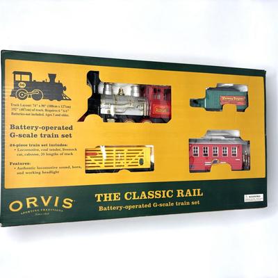 The Classic Rail Battery Operated G-Scale Train Set by ORVIS - New in the Box