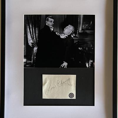  Lon Chaney Jr. original signature collage