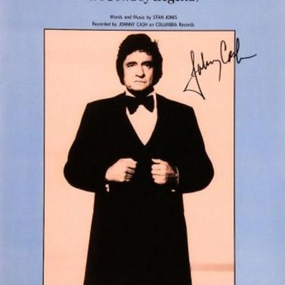 Johnny Cash signed sheet music