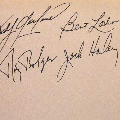 The Wizard of Oz cast signature slip