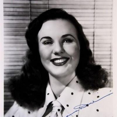 Deanna Durbin signed portrait photo 