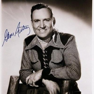 Gene Autry signed portrait photo 