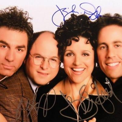 Seinfeld cast signed promo photo 