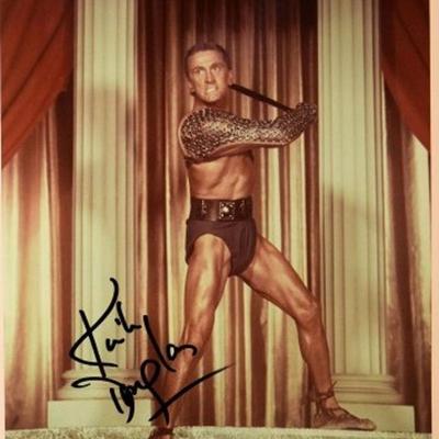Kirk Douglas signed movie photo 