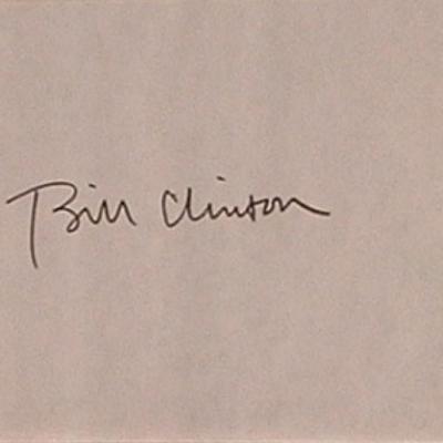 Bill Clinton signature slip 
