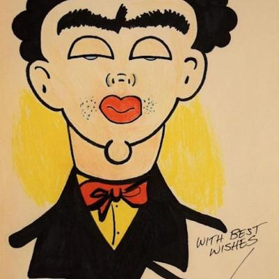 Dick Tracy Chester Gould original signed drawing