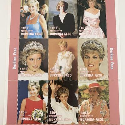 Diana Princess of Wales commemorative stamp set