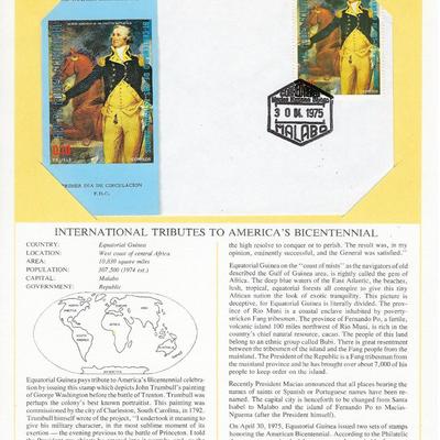 Equatorial Quinea - International Tributes to America's Bicentennial FDC