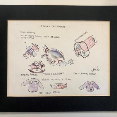 Fenway the Pigasus Original Art - All Heart Designs