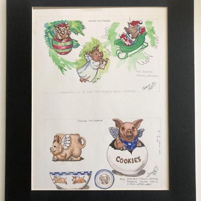 Fenway the Pigasus Original Hand Drawn Art - 1983