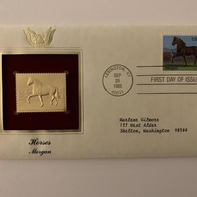 Horses: Morgan - First Day Cover - Lexington, KY. - 1985