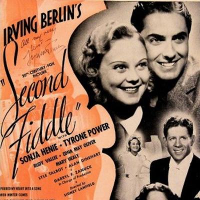 Tyrone Power signed sheet music 