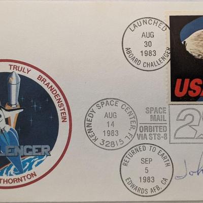 John M. Fabian Signed NASA 25th Anniversary Challenger First Day Cover 