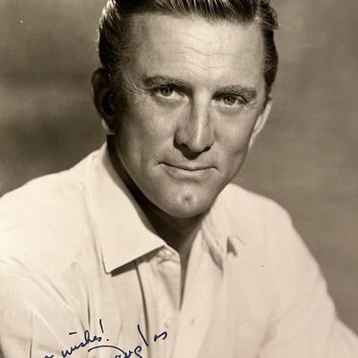 Kirk Douglas facsimile signed photo. 8x10 inches
