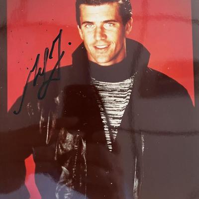 Mel Gibson signed photo
