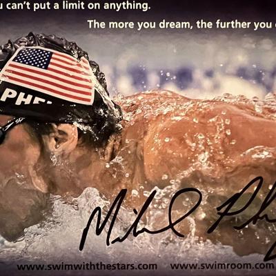 Michael Phelps facsimile signed photo. 8x10 inches