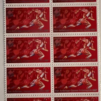 Pan American Games stamp sheet