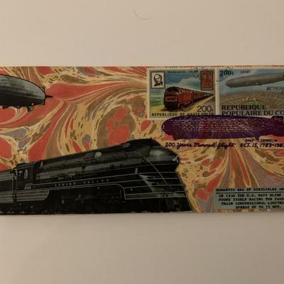 Romantic Era of Dirigibles and Trains - First Day Cover - ZMC-2 U.S. Navy Blimp & Passenger Train Congressional - 1983