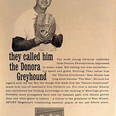 Stan Musial Rawlings magazine ad