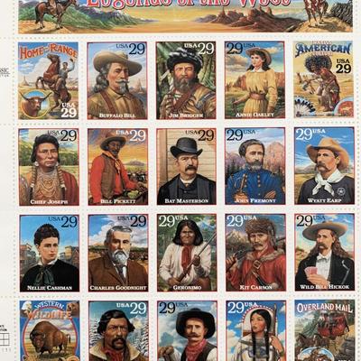 1994 29c Legends of the West, Sheet of 20 Stamps #2869
