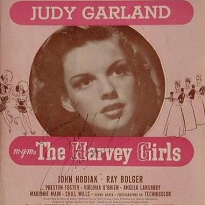 Judy Garland signed sheet music