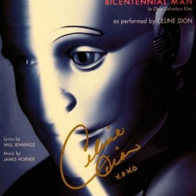 Celine Dion signed sheet music