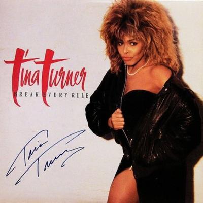 Tina Turner signed "Break Every Rule" album