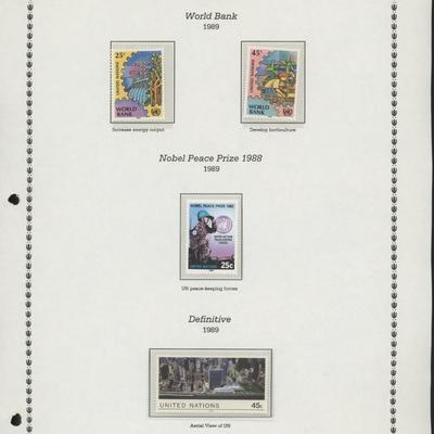 United Nations New York Stamps 1989