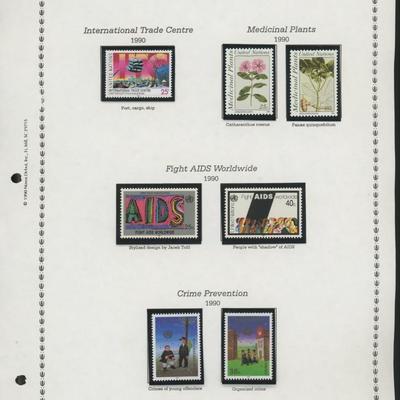 United Nations New York Stamps 1990