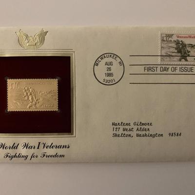 World War I Veterans - First Day Cover - Milwaukee, WI. - 1985