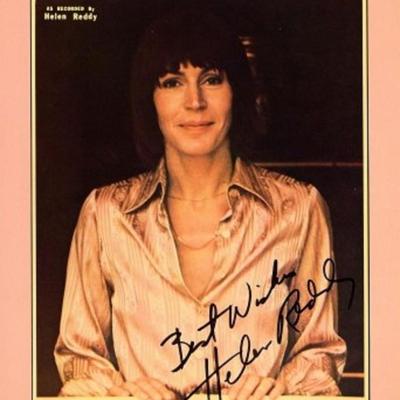 Hellen Reddy signed sheet music 