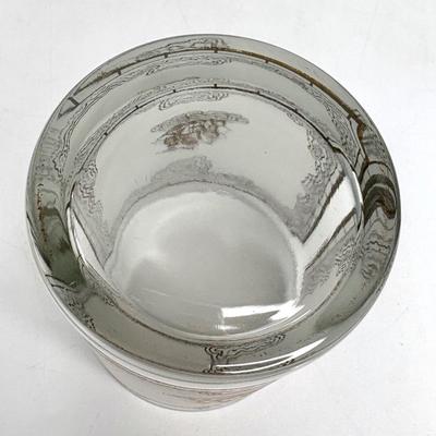 Set of Four MCM Frosted Tumblers with Gold Ships by Georges Briard