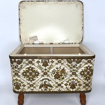 Vintage Hawkeye Redmon Standing Sewing Box With Storage