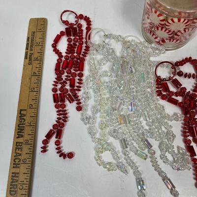Christmas Lot - lights, candles, candle trim rings.