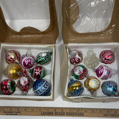 Antique Vintage Ornament Mercury Glass Assortment