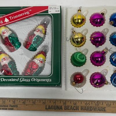 Vintage Mercury Glass Christmas Ornament Lot