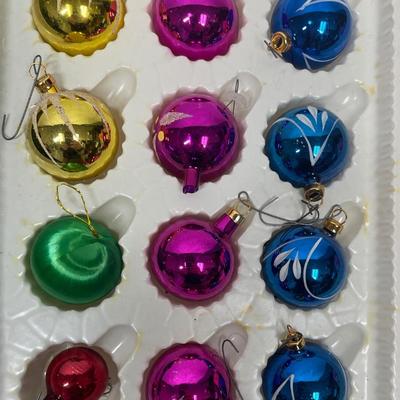 Vintage Mercury Glass Christmas Ornament Lot