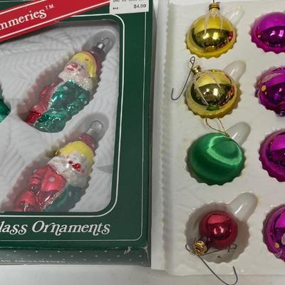 Vintage Mercury Glass Christmas Ornament Lot