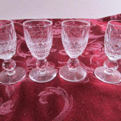 4 Waterford Crystal cordial liqueur glasses