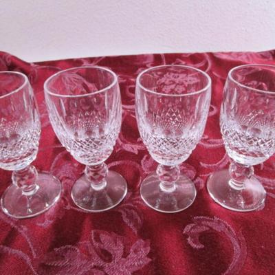 4 Waterford Crystal sherry glasses