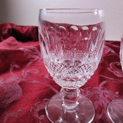 4 Waterford Crystal port wine glasses