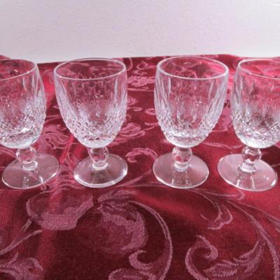 4 Waterford Crystal claret wine glasses