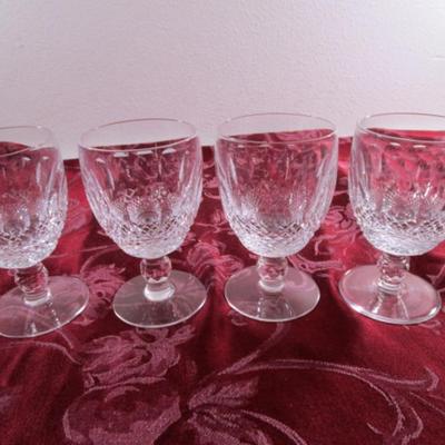 4 Waterford Crystal water goblets