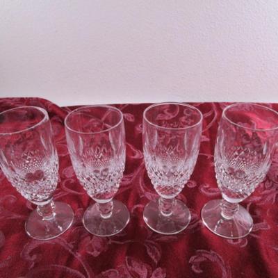 4 Waterford Crystal champagne flutes