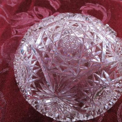 1 American Brilliant cut leaded crystal bowl