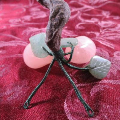 2 Vintage handcrafted Italian Hardstone Grape small clusters