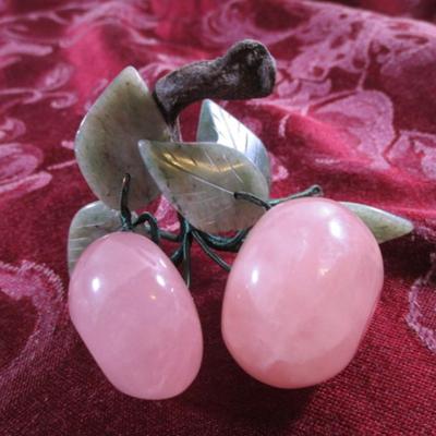 2 Vintage handcrafted Italian Hardstone Grape small clusters