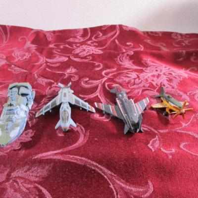 Vintage 3 toy planes & 1 Amphibious vehicle