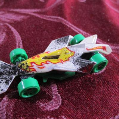 3 Hot Wheels cars, 1 Mattel car, 1 Disney car